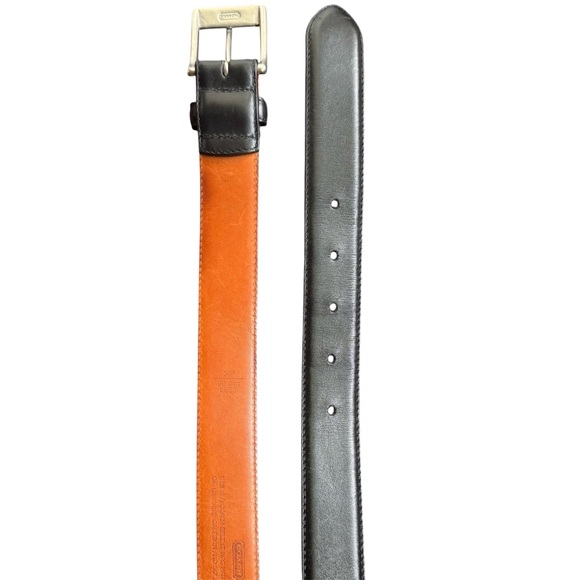 Vintage COACH Men’s Leather Belt 36” Made in Italy Style 5953 - Picture 5 of 9